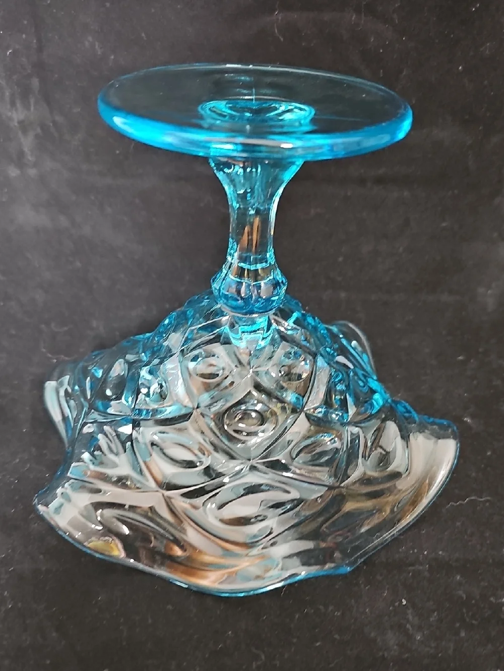Viking Ice Blue Vintage  Compote Candy Dish 1960